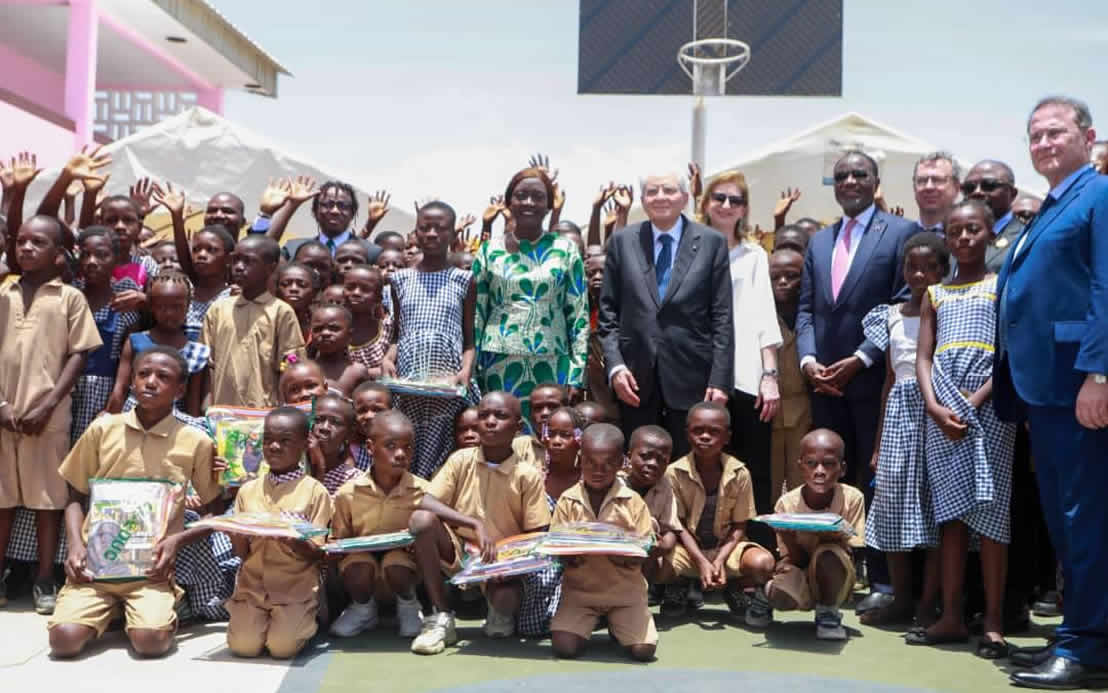 Italian President Sergio Mattarella Visits Vridi Canal School: A Bilateral Education Endeavor